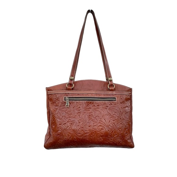 Patricia Nash Poppy Tote Florence Tooled Leather Handbag Purse Bag